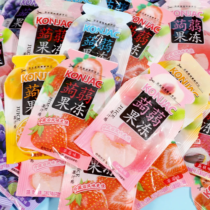★40个仅3.99！巧遇心蒟蒻果冻低卡零脂肪低热量什锦味果汁果冻零食