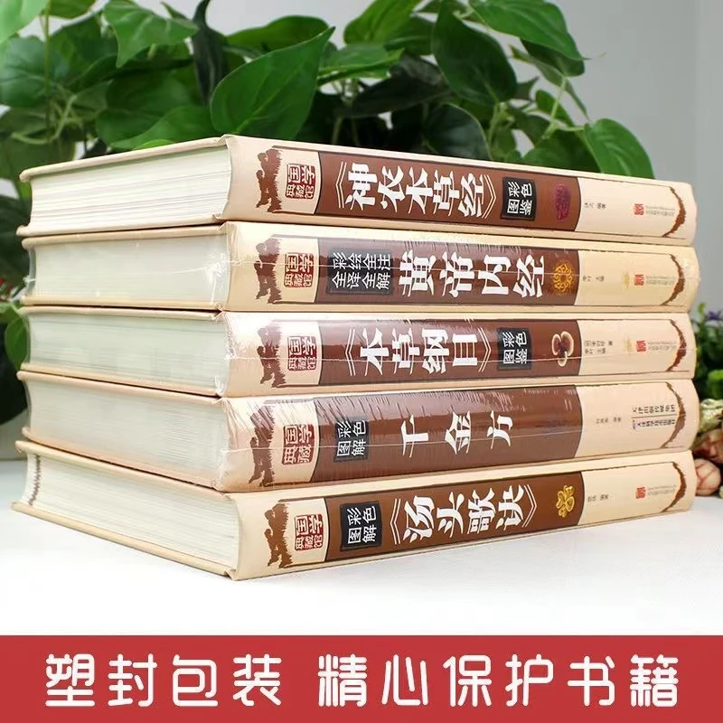 全5册正版本草纲目黄帝内经神农本草经汤头歌诀千金方全中药养生