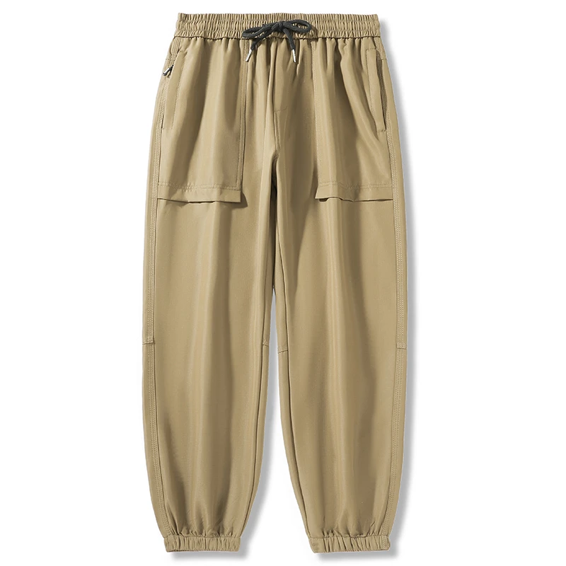 冲锋裤子男女同款秋季新款宽松直筒运动束脚卫裤百搭休闲长裤L
