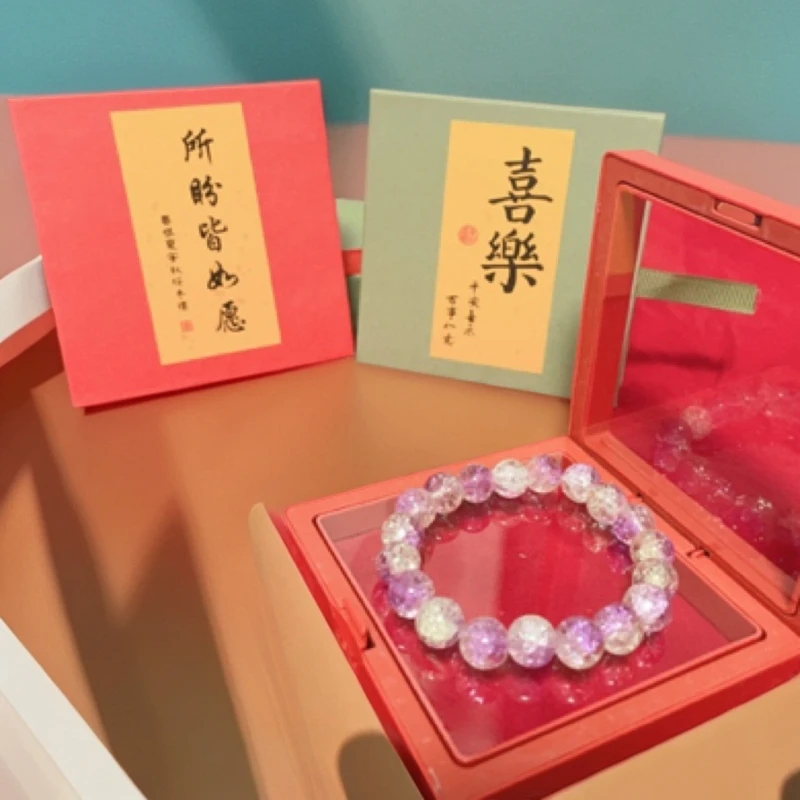 非金属玻璃手镯 琉璃手链 韩风仿水晶手链送朋友闺蜜礼物