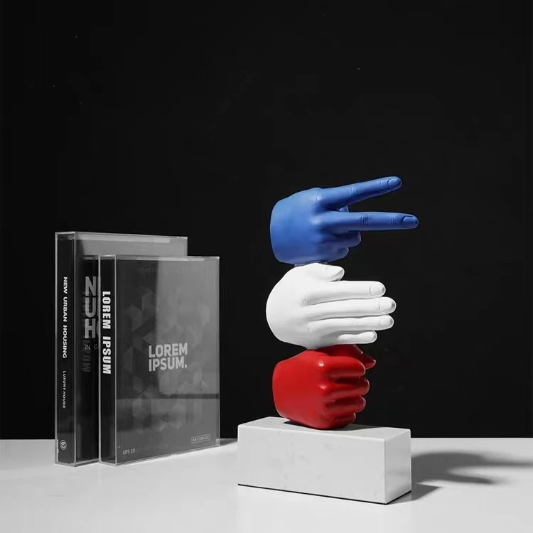 简约艺术创意手势雕塑摆件样板间软装家居式艺品摆设个性立体树脂