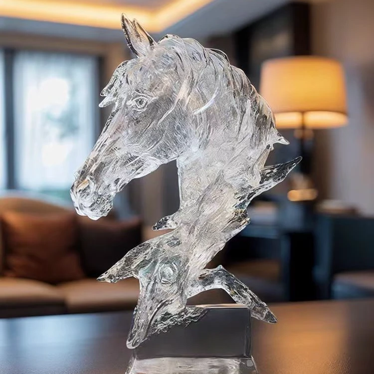 高端轻奢现代简约电视柜酒柜玄关马头摆件软装工艺品家居装饰桌面