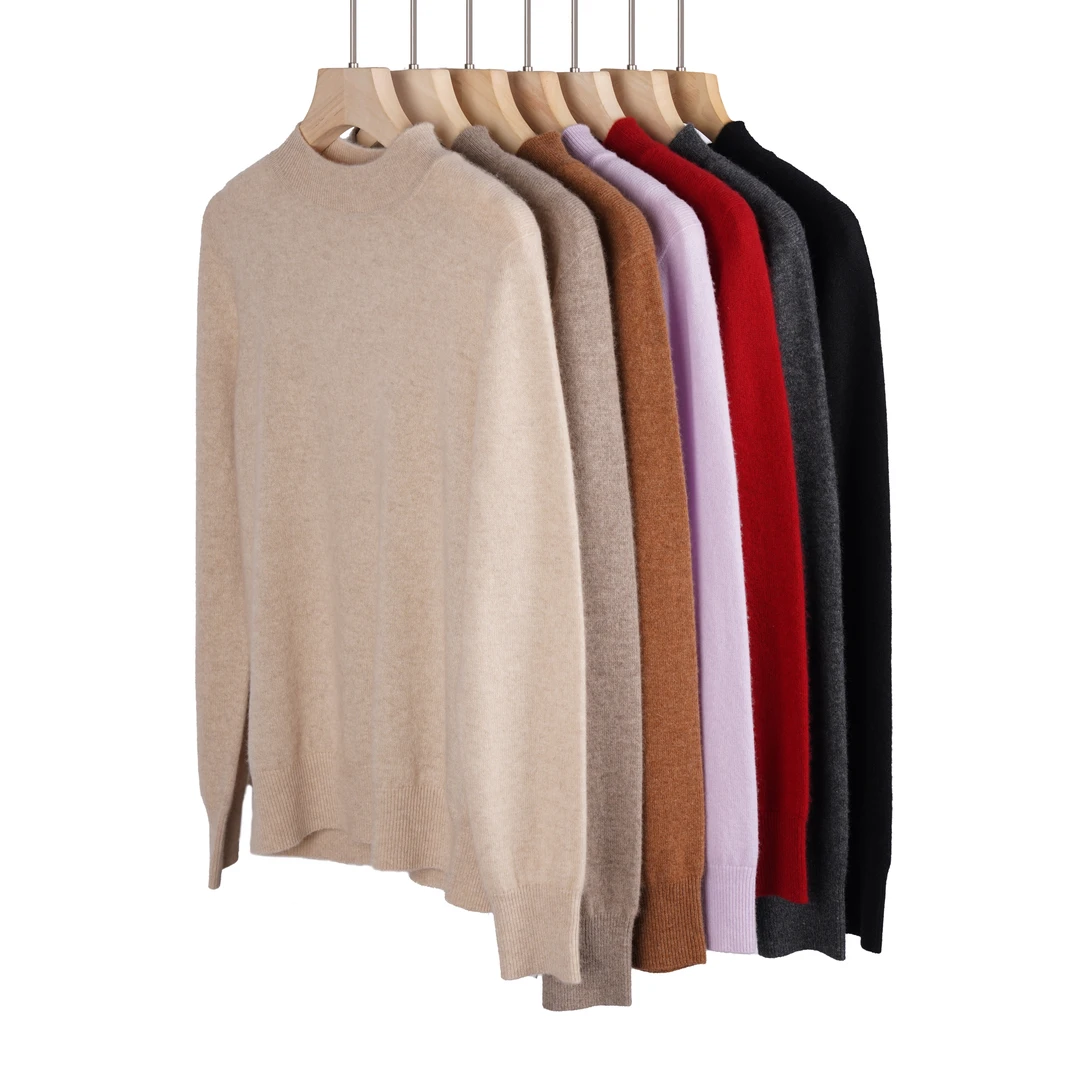 100分纯羊绒时尚百搭半高领打底衫ZSH21-W008