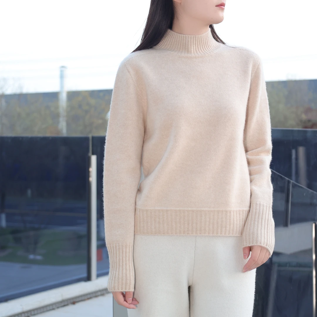 【荣耀万能搭】康赛妮AURORA 高领加厚100山羊绒女士长袖打底衫