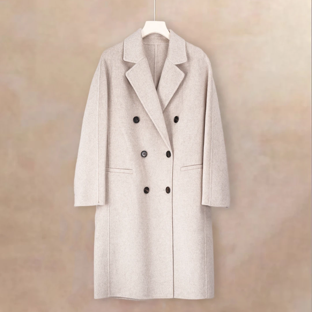 【传世系列】1338微米西藏阿里baby绒双面纯羊绒手工缝制大衣241133