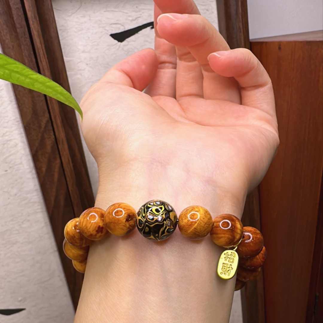 【般若九华高端定制】原创留疤琥珀木1.0单圈