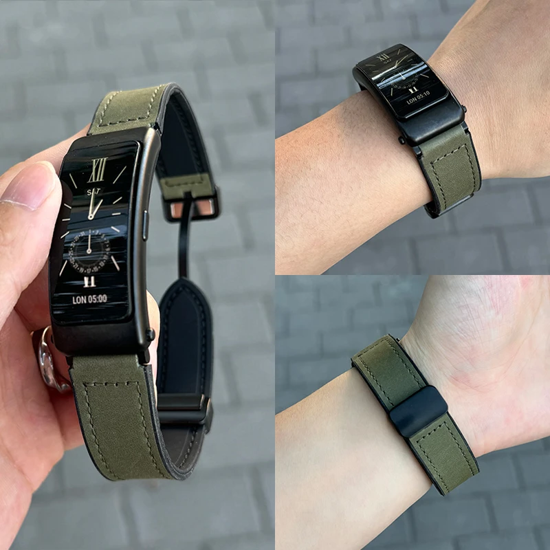 手环B7表带b7通话手环B6真皮B5腕带B3青春版b7代智能手表带男款女