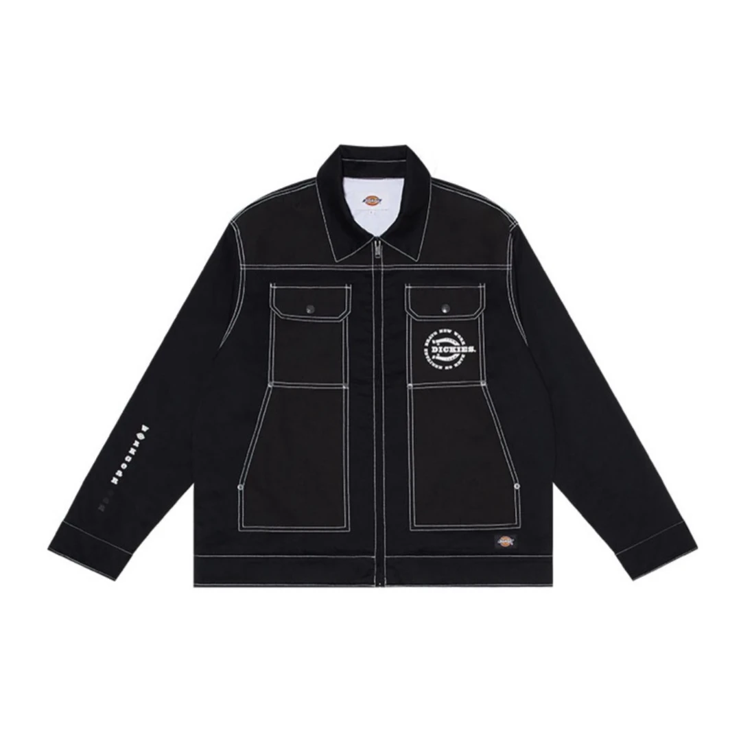 Dickies 斜纹设计艾森豪威尔宽松夹克 男女同款 多色 DK010105BLK