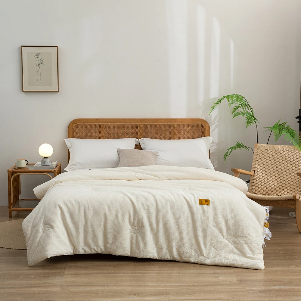 拿宝儿30%李官奇大豆纤维被升级款春秋冬被柔软亲肤保暖华夫格