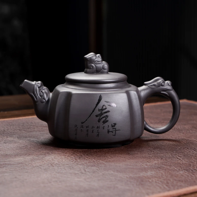 yk2354紫砂四方貔貅舍得壶带证书大容量家用大号大号