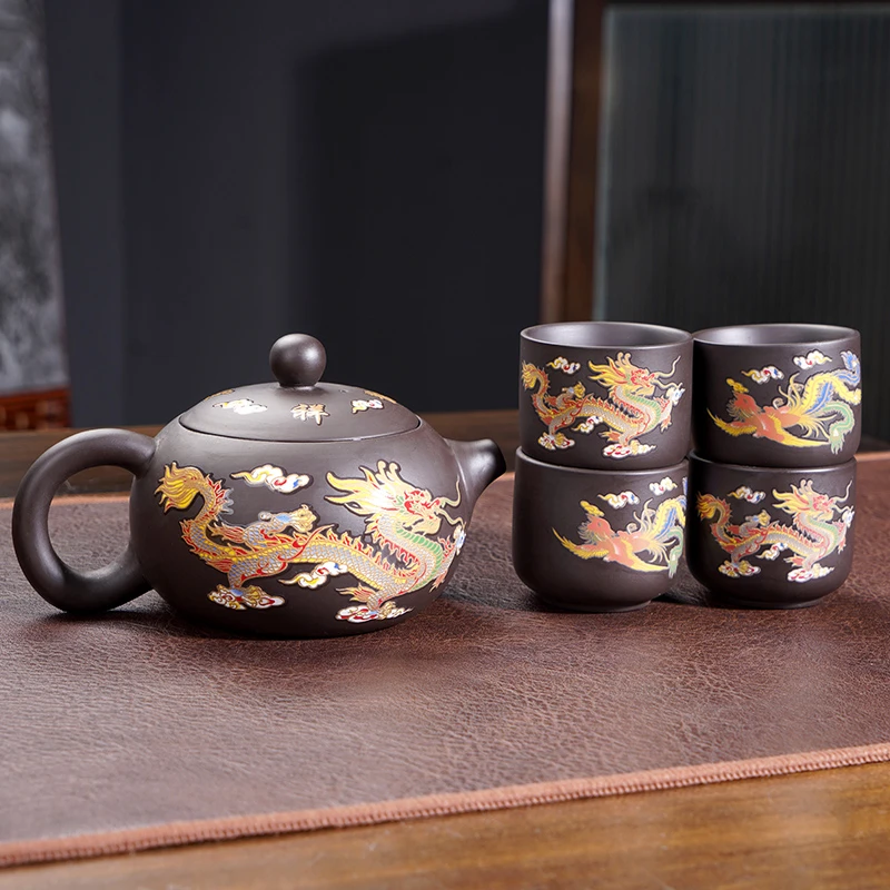 1变色西施龙凤呈祥（一壶四杯）（苹果专用）