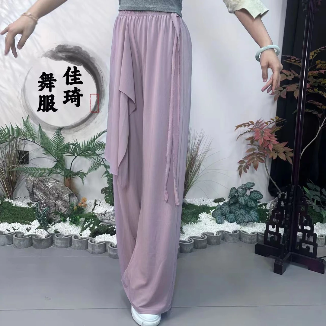 【佳琦舞服】现代舞裤子舞蹈衣服中国舞阔腿裤飘逸专用练功裤女款