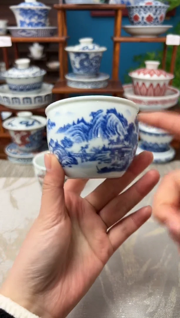 【闪购商品】陶瓷富春山居大缸杯