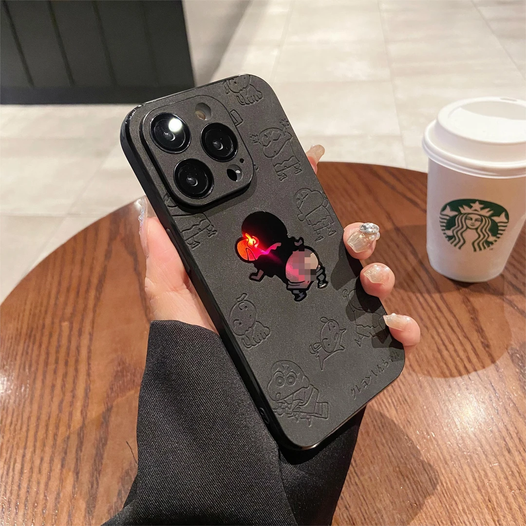 相机键全包可爱蜡笔小新适用苹果iPhone17promax卡通15情侣手机壳