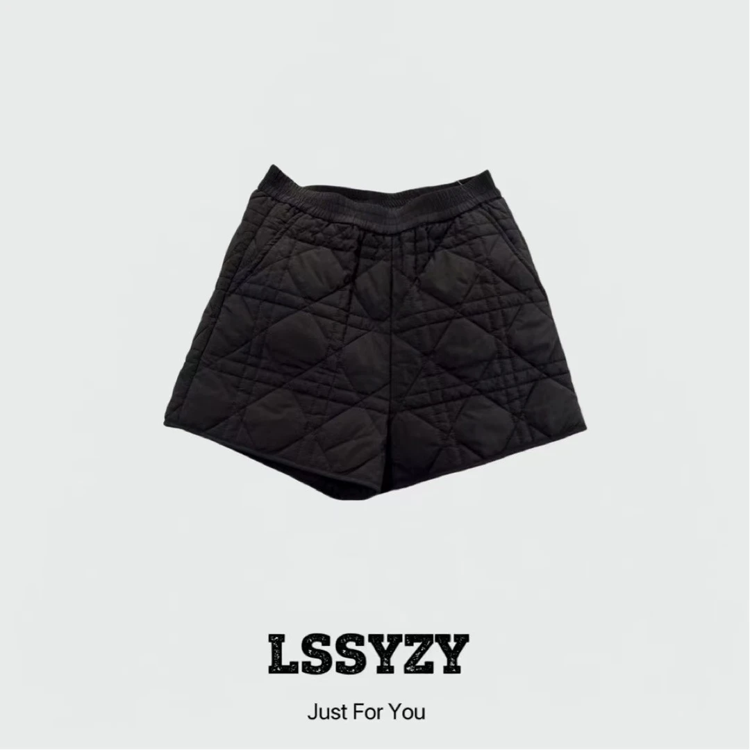 LSSYZY小众设计师订制款百搭休闲加秋季棉短裤8603#简约风黑色