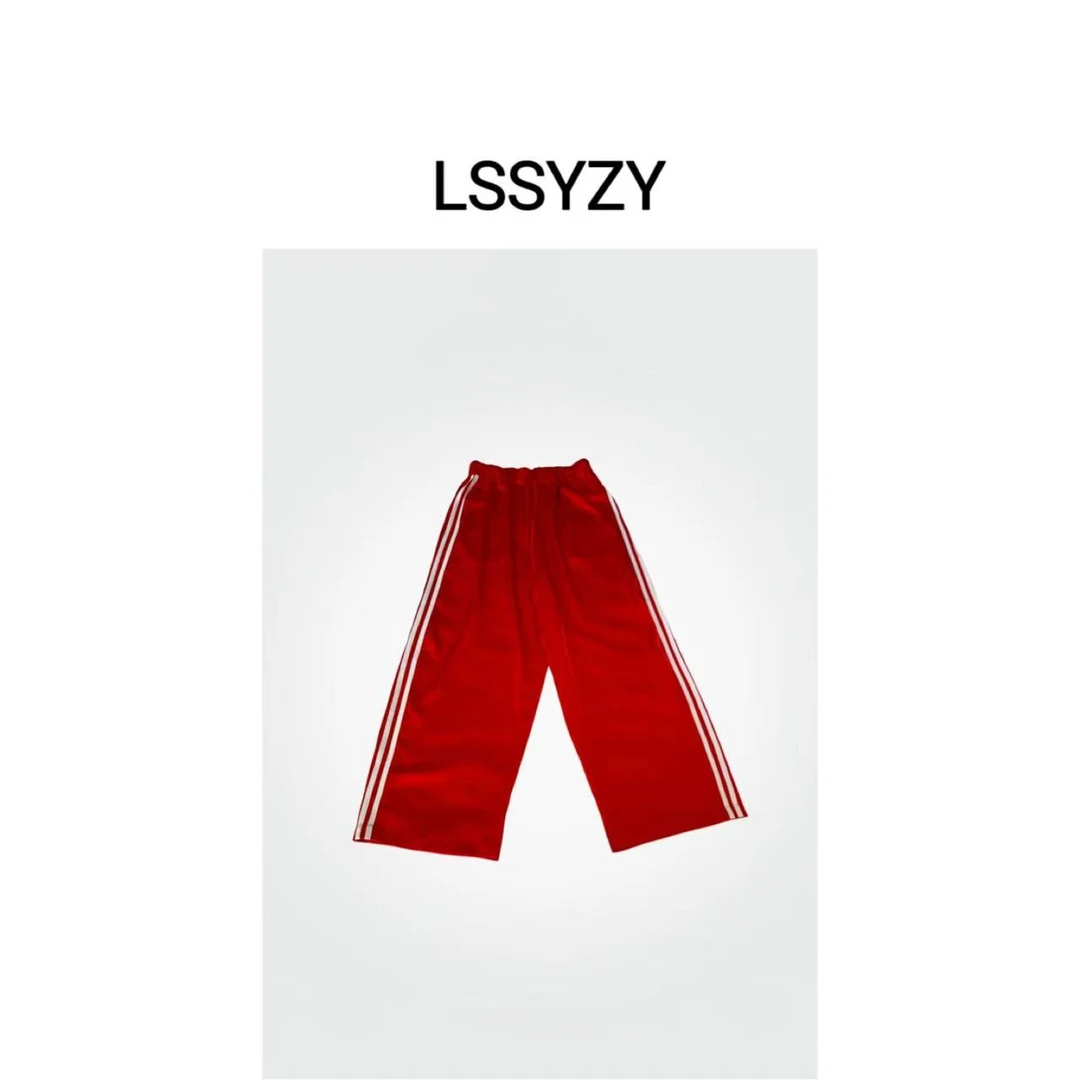 LSSYZY小众设计师款美式复古运动裤N299#