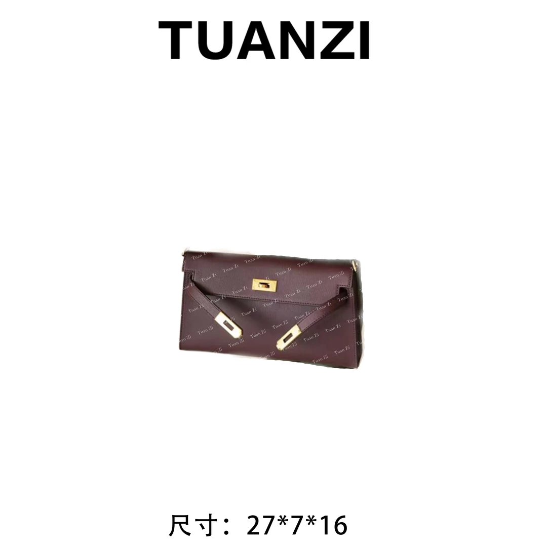 『高端玩家』 新款休闲百搭经典腋下斜挎女包 SLBL-677-马鞍红