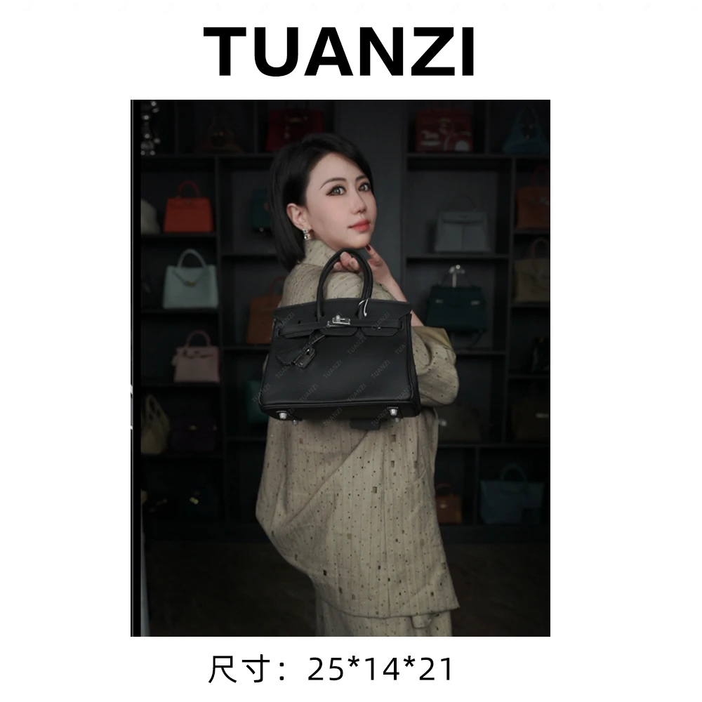 『高端玩家』大马中古铂25经典款银扣头层Togo皮女包XKY-10030-黑色