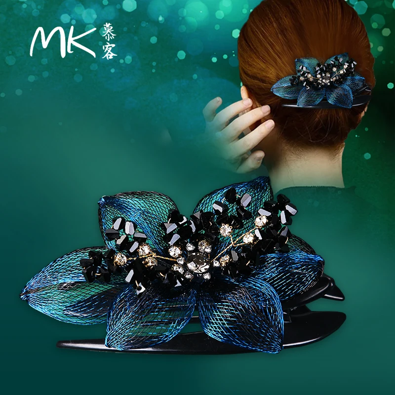 慕客 铜合金发饰 太太优雅高贵宴会鸭嘴手工百搭妈妈简约轻奢抓夹