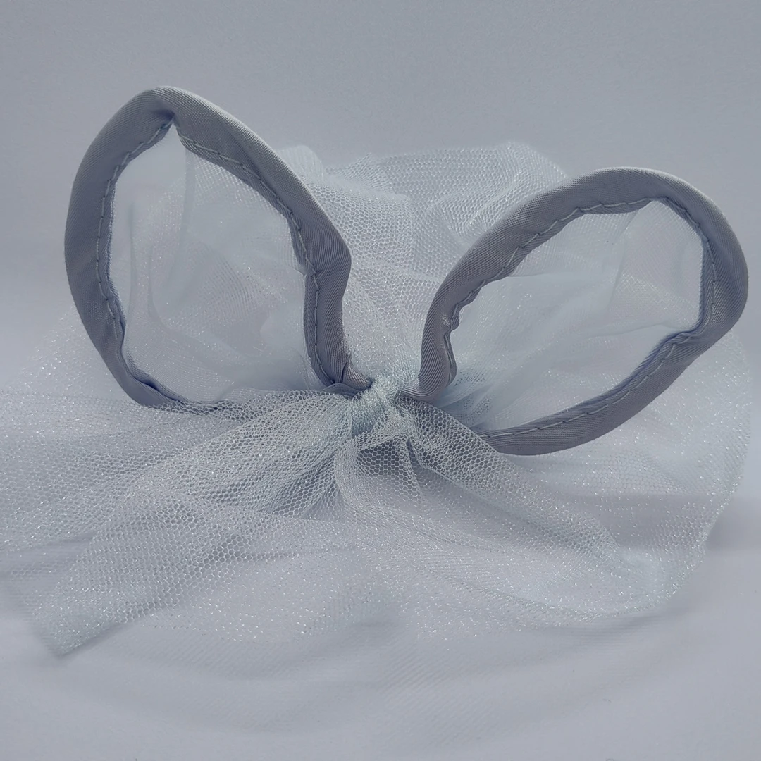 唯美冰雪蓝纱纱立体兔耳朵发夹