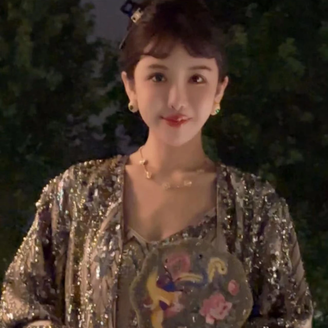 BABY ANNE【永乐南洋-南洋风华】奢华金羽毛上衣半裙连衣裙PD241011