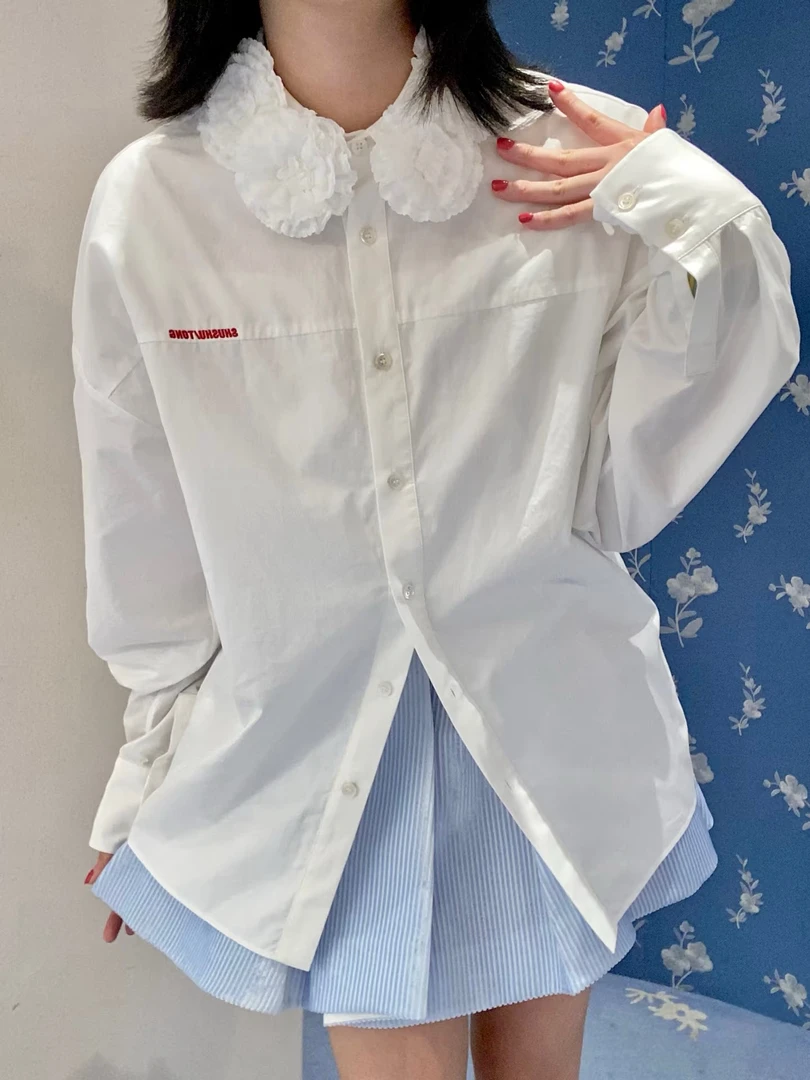 同款花朵衬衫宽松