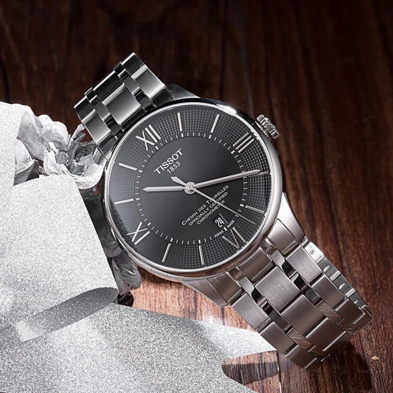 99新 Tissot/天梭 杜鲁尔黑色/表径42mm/经典天文台认证机械表