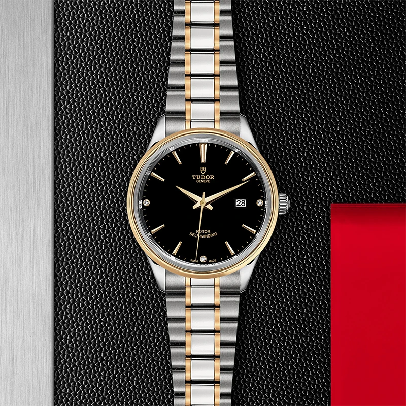 全新未使用 TUDOR/帝舵 风尚系列/12703-0006/41mm/间金带钻腕表