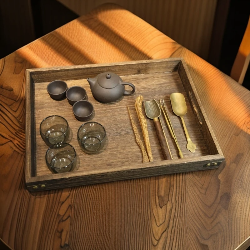 泡桐木收纳盒简约家用新中式创意木质木制复古古风1116