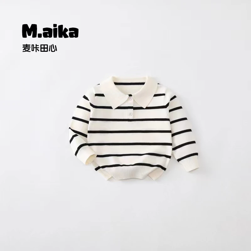 2024男童休闲POLO针织毛衣春秋男童女童洋气上衣