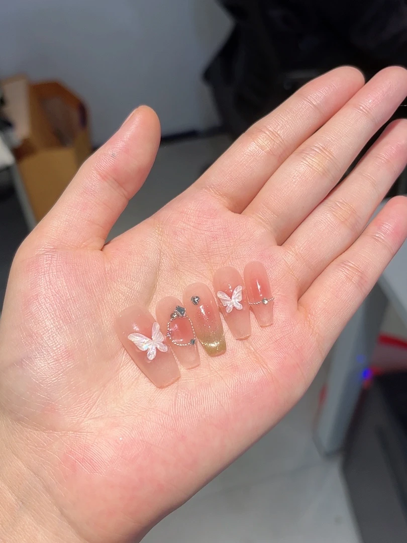 [蝴蝶]气质款纯手工少女穿戴甲显白