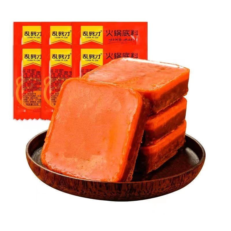 重庆乱劈才火锅底料50g*10袋四川牛油麻辣红烧料小包装一人份家用
