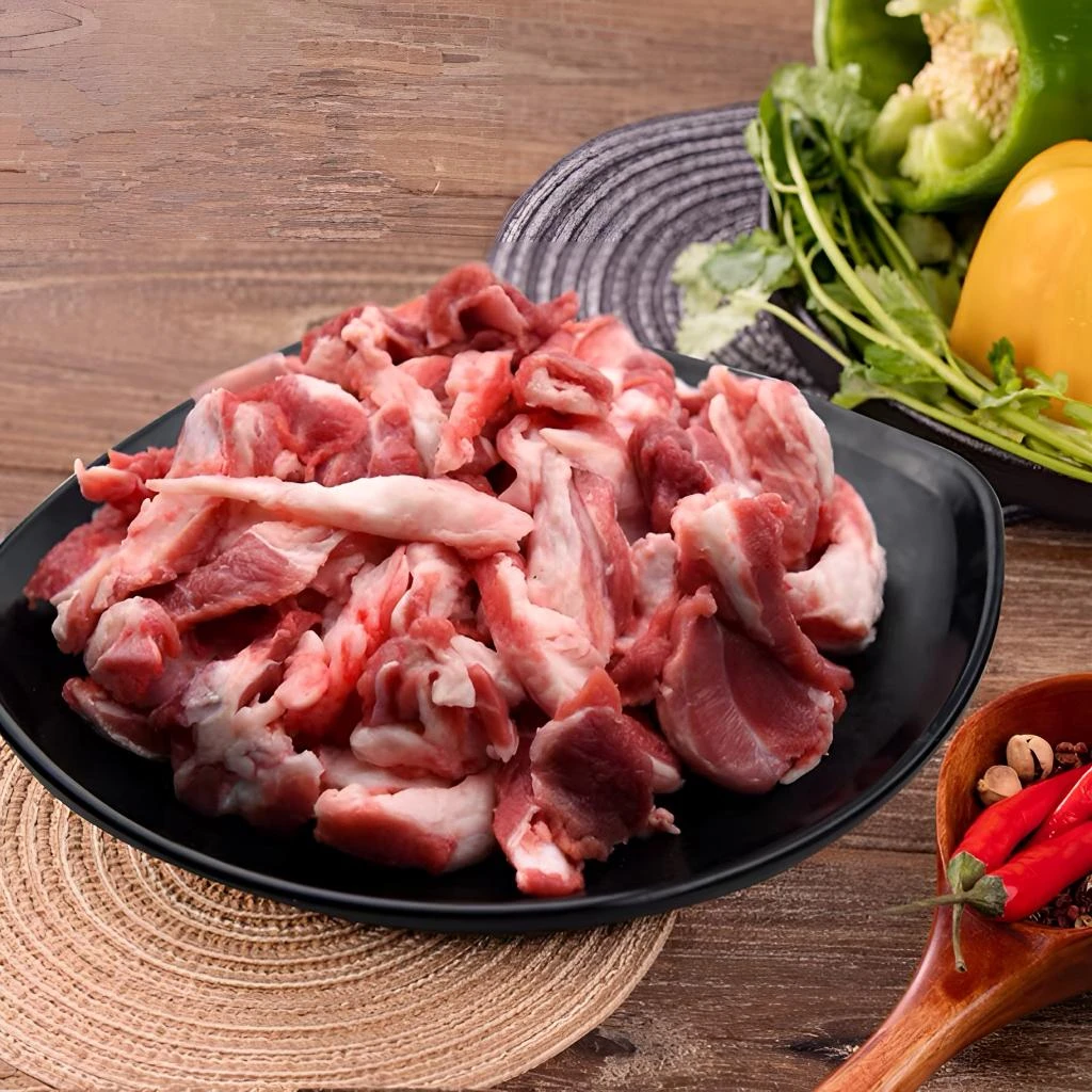 内蒙羔羊软骨 羊碎肉边角带脆骨5斤 肥瘦2:8 介意块小勿拍