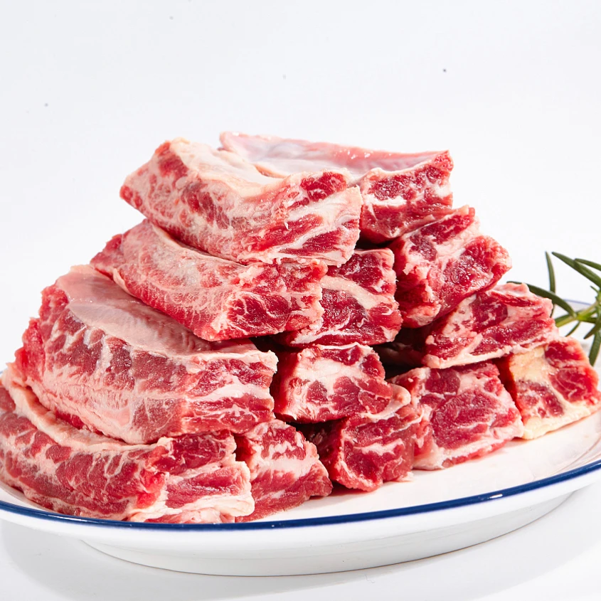 原切去骨牛肋条肉清真谷饲肥瘦相间烤肉穿串红烧块小 4斤