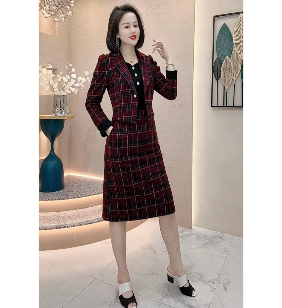 【雅俪莎精选】时尚大方高级感假两件连衣裙8629