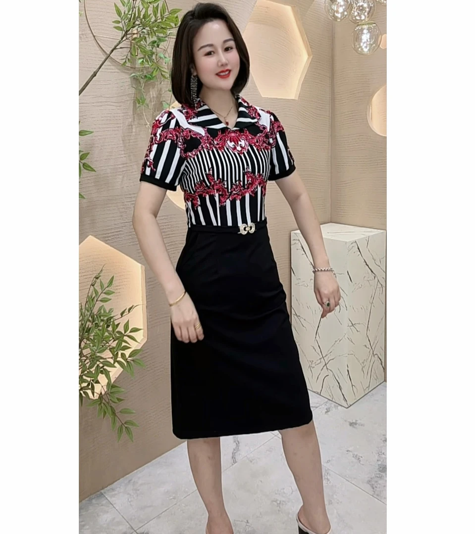 【断码清仓】2024夏季气质修身显瘦洋气连衣裙4807