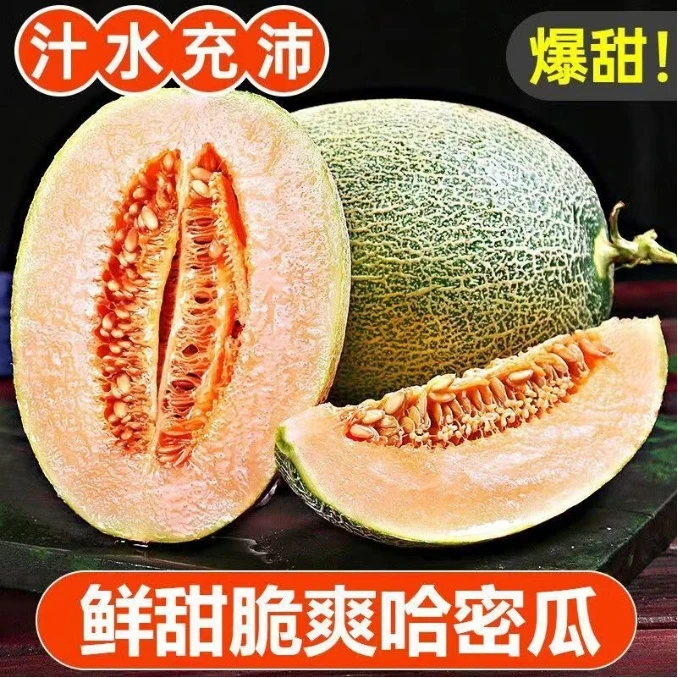 【哈密瓜】热带水果正宗哈密瓜果香爽口好吃口感脆甜多汁新鲜包发货