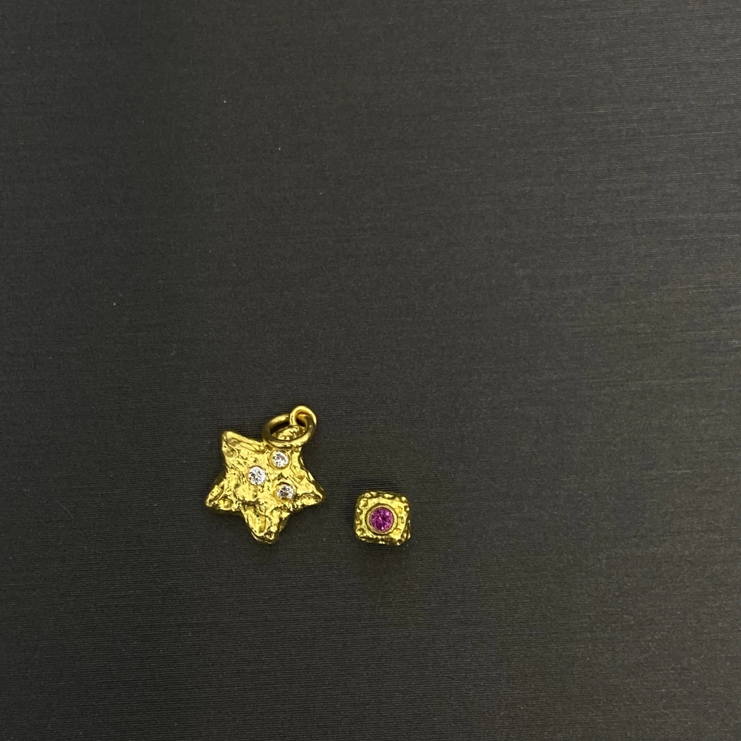 定制震鳞黄金999足金配件2.15