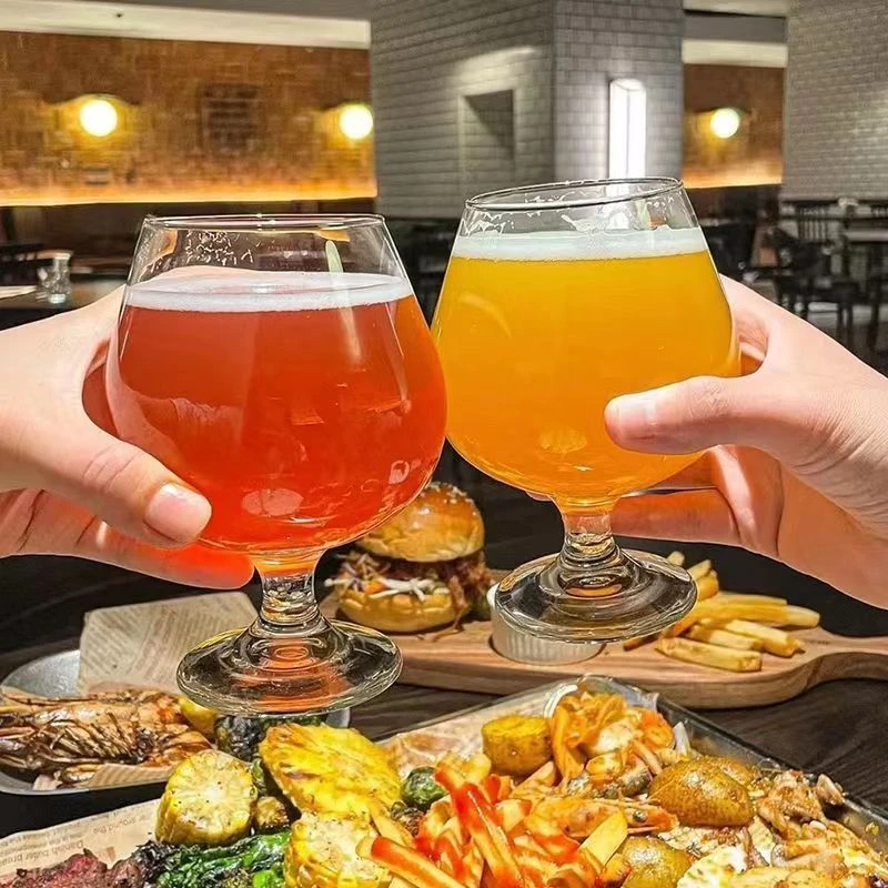 精酿啤酒杯大肚杯矮脚郁金香家用个性创意轻奢网红酒馆商用啤酒杯