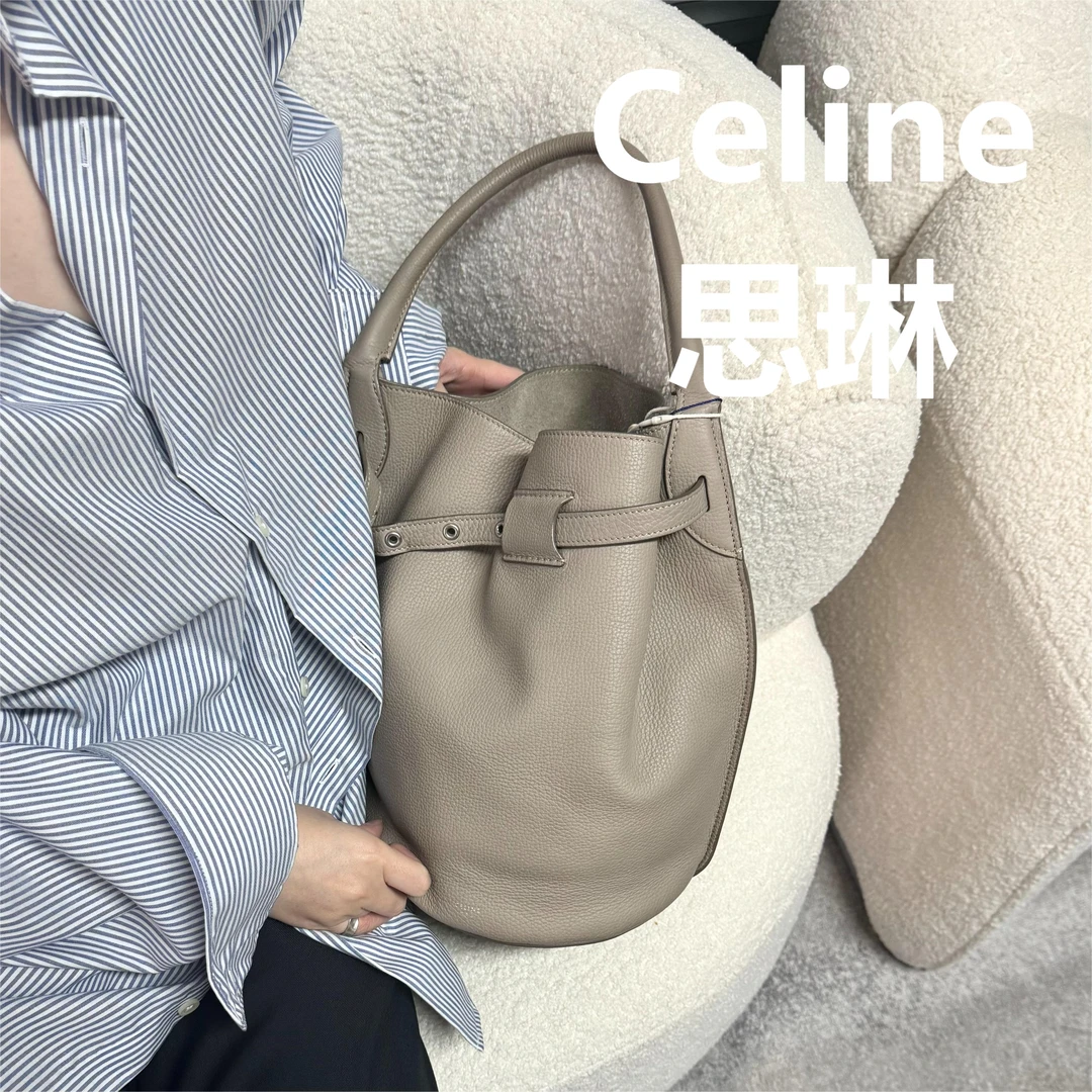 95新 Celine/思琳 大象灰桶型包手提包/优尔严选/65286