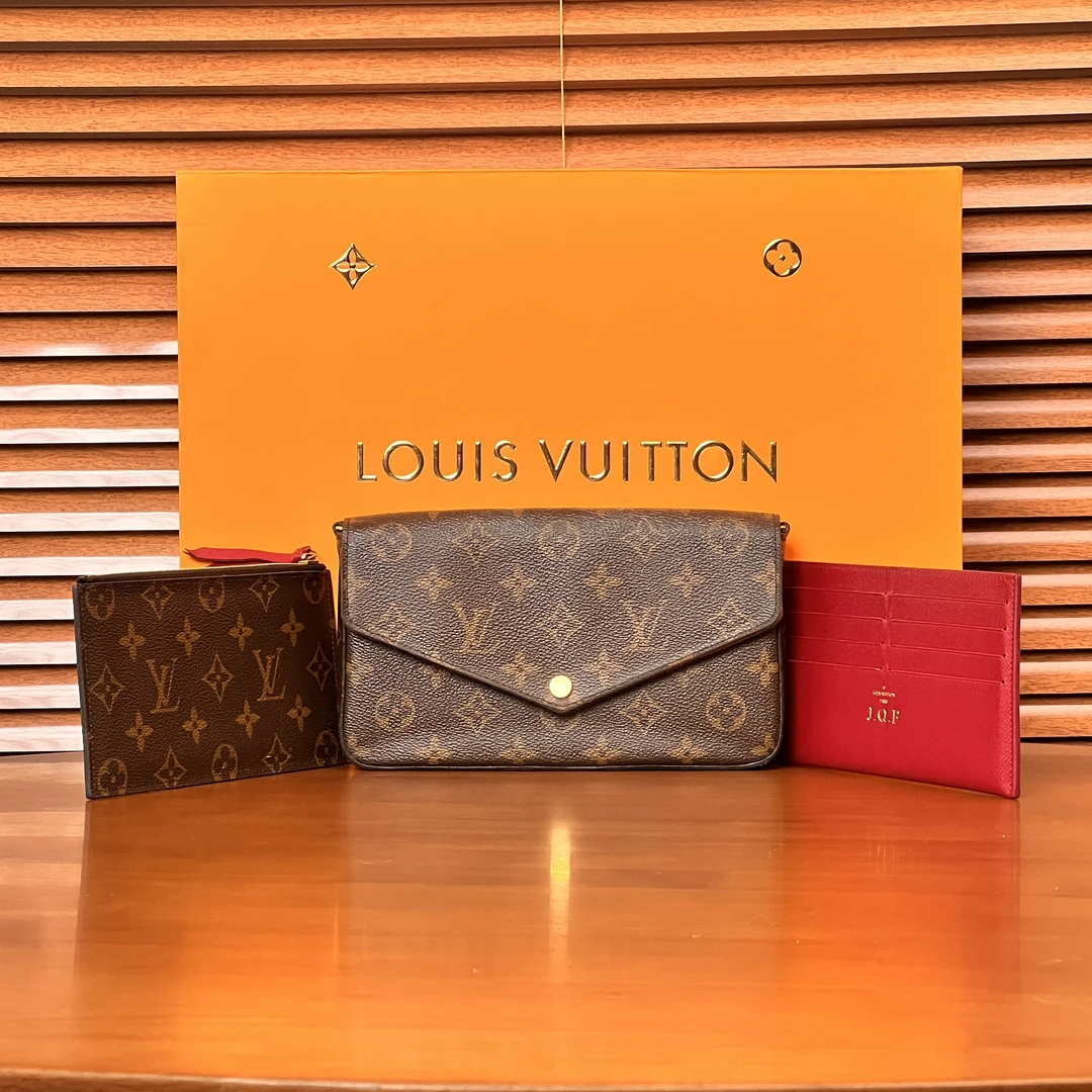 95新 LouisVuitton/路易威登 三合一链条斜挎包/优尔严选/50021