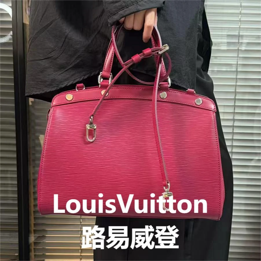 95新 LouisVuitton/路易威登 玫红色水波纹医生包/甜甜精选/67115