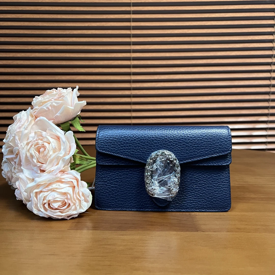 99新 GUCCI/古驰 深蓝色酒神mini/优尔严选/61502