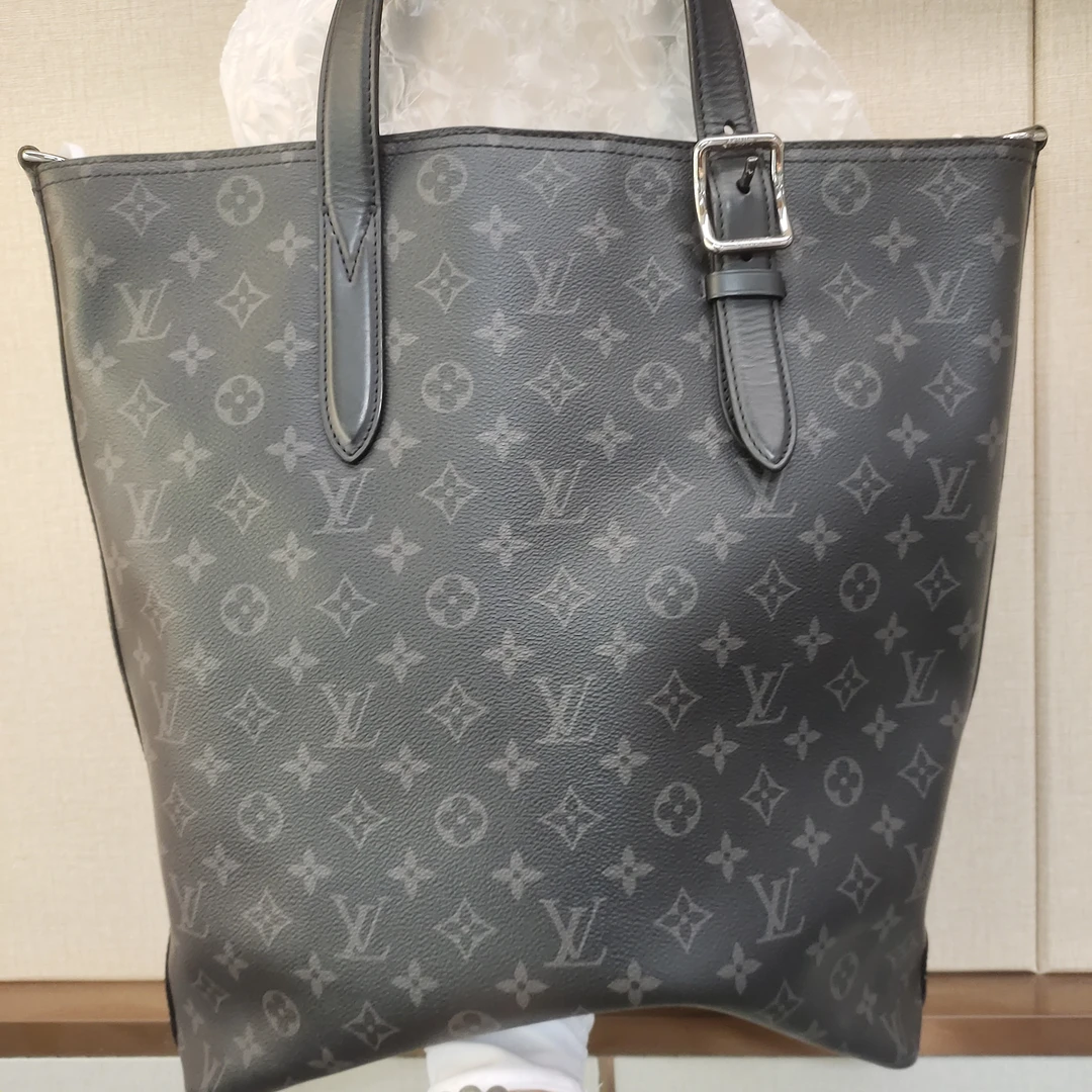 95新 LouisVuitton/路易威登 老花黑色托特公文包/翠翠可可/00359