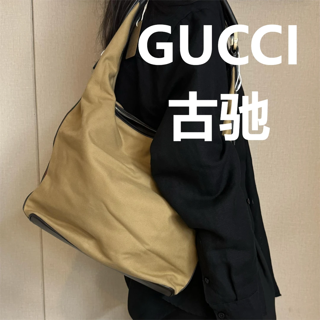 95新 GUCCI/古驰 黄色托特包/优尔严选/H08013