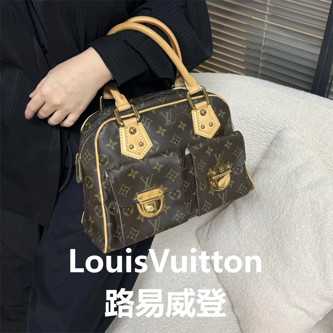 95新 LouisVuitton/路易威登 老花曼哈顿手提包/甜甜优选/68060