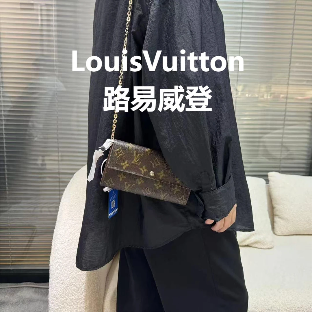 95新 LouisVuitton/路易威登 LV老花金豆豆钱包/云海精选/52104