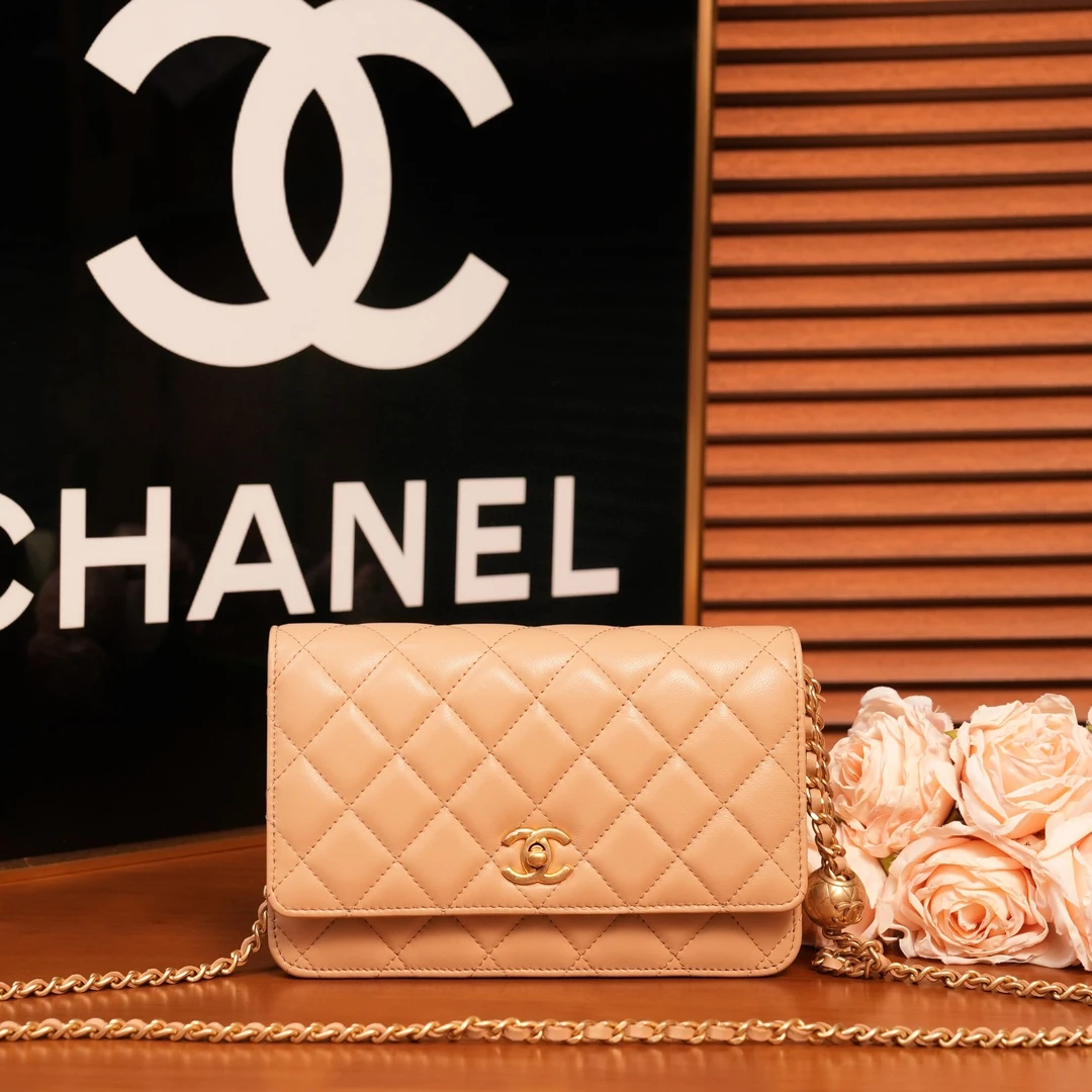 95新 Chanel/香奈儿 香奈儿24C双金球WOC芯片/优尔严选/50487
