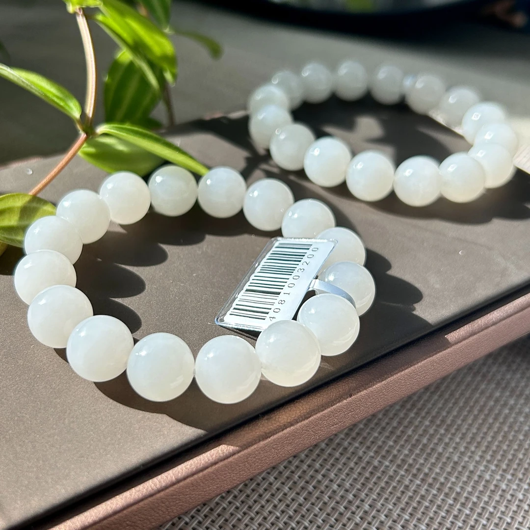 和田玉新疆白玉单圈手串 多样性发货 拍一发一