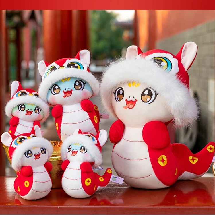 2025萌蛇贺春蛇年吉祥物公仔生肖蛇毛绒玩具公司年会巳升升早教送